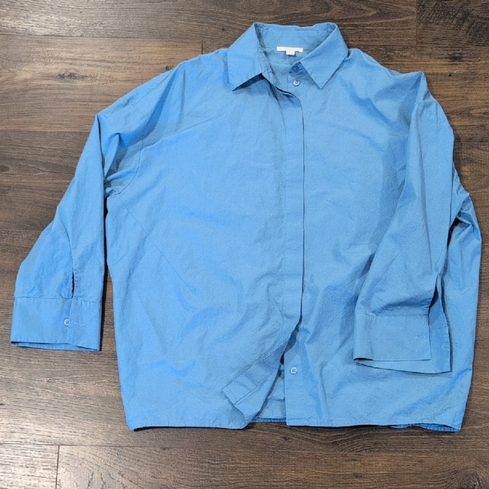 COS Women's Blue Button Down Shirt